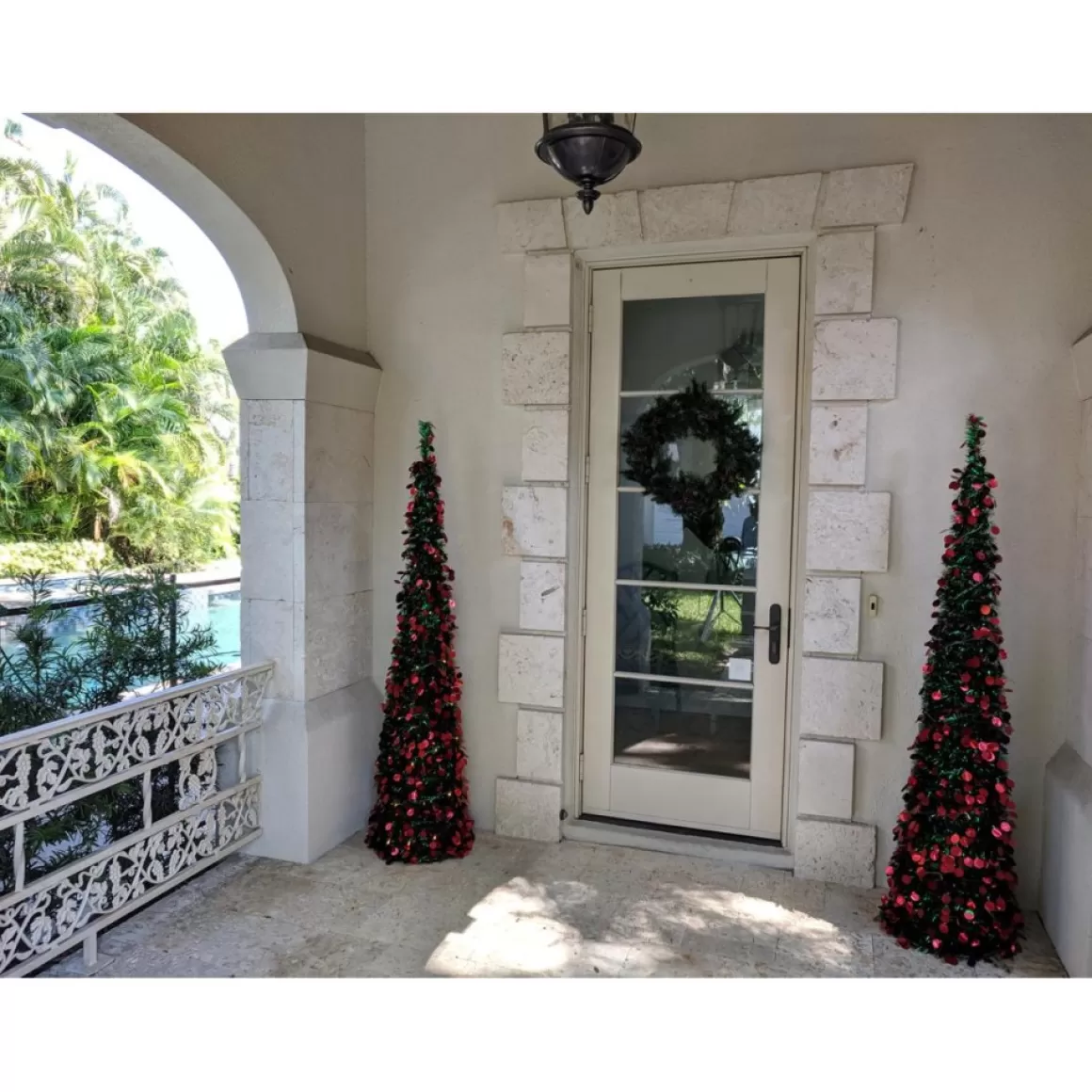 Winter Lane As Is 6' Illuminated Slim Tinsel Pop-Up Christmas Tree