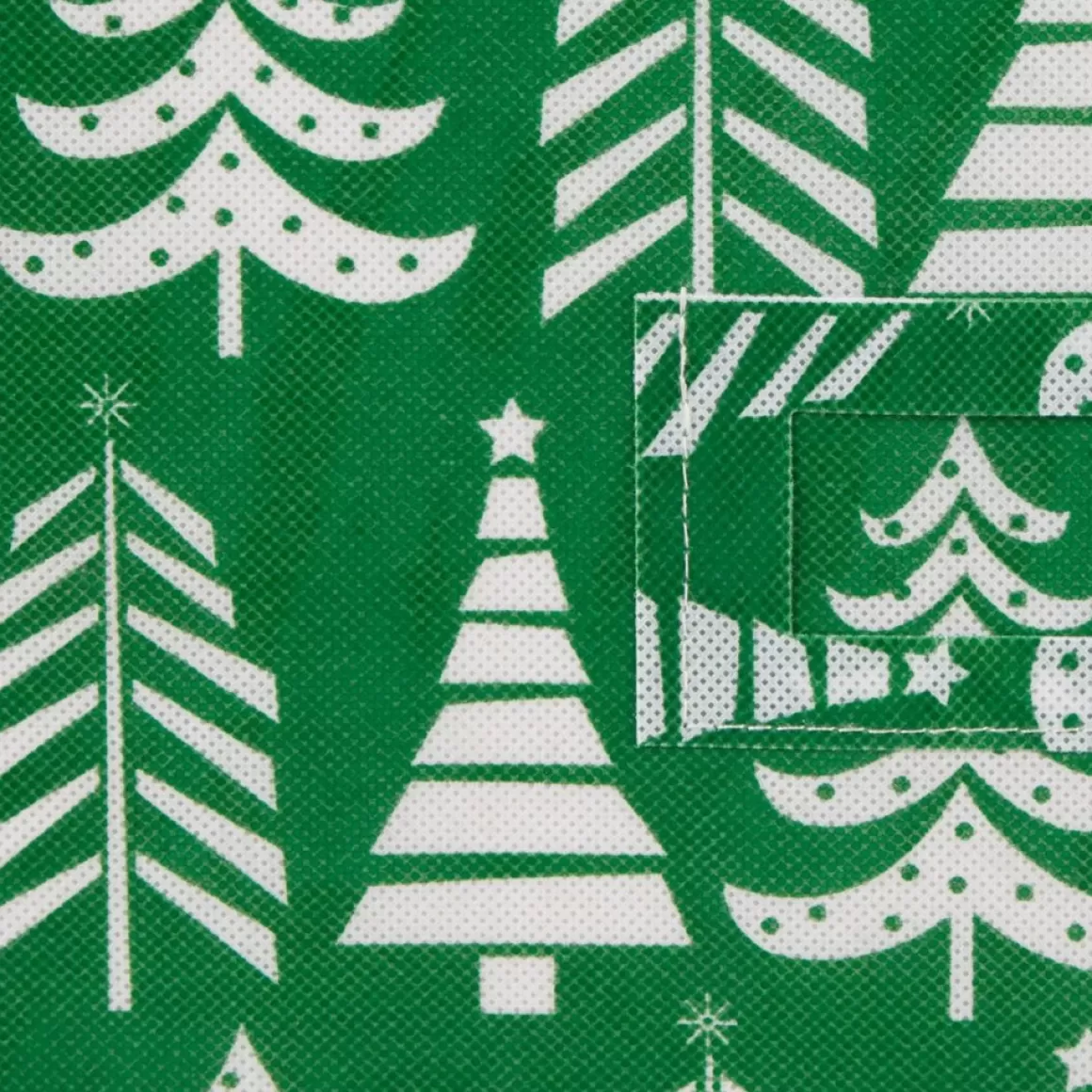 Design Imports Triple Christmas Tree Print Ornament Storage Bin, Large