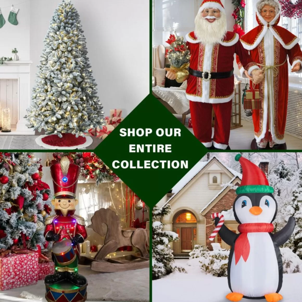 Fraser Hill Farm 7-Ft. Pre-Lit Inflatable Santa's Workshop