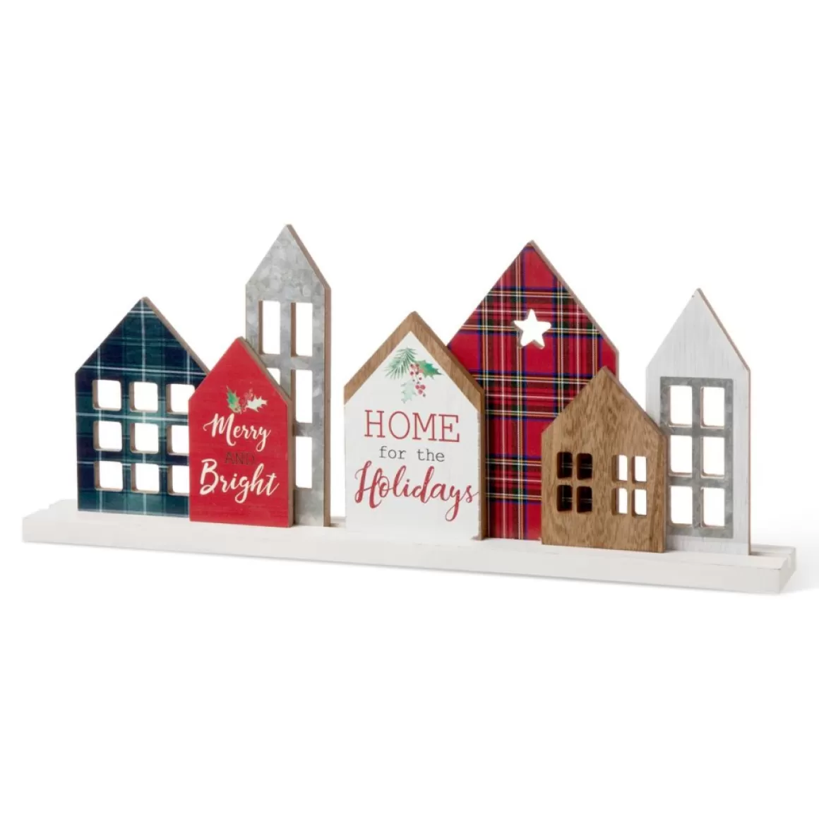 Glitzhome 20In L Christmas House Wooden Decor