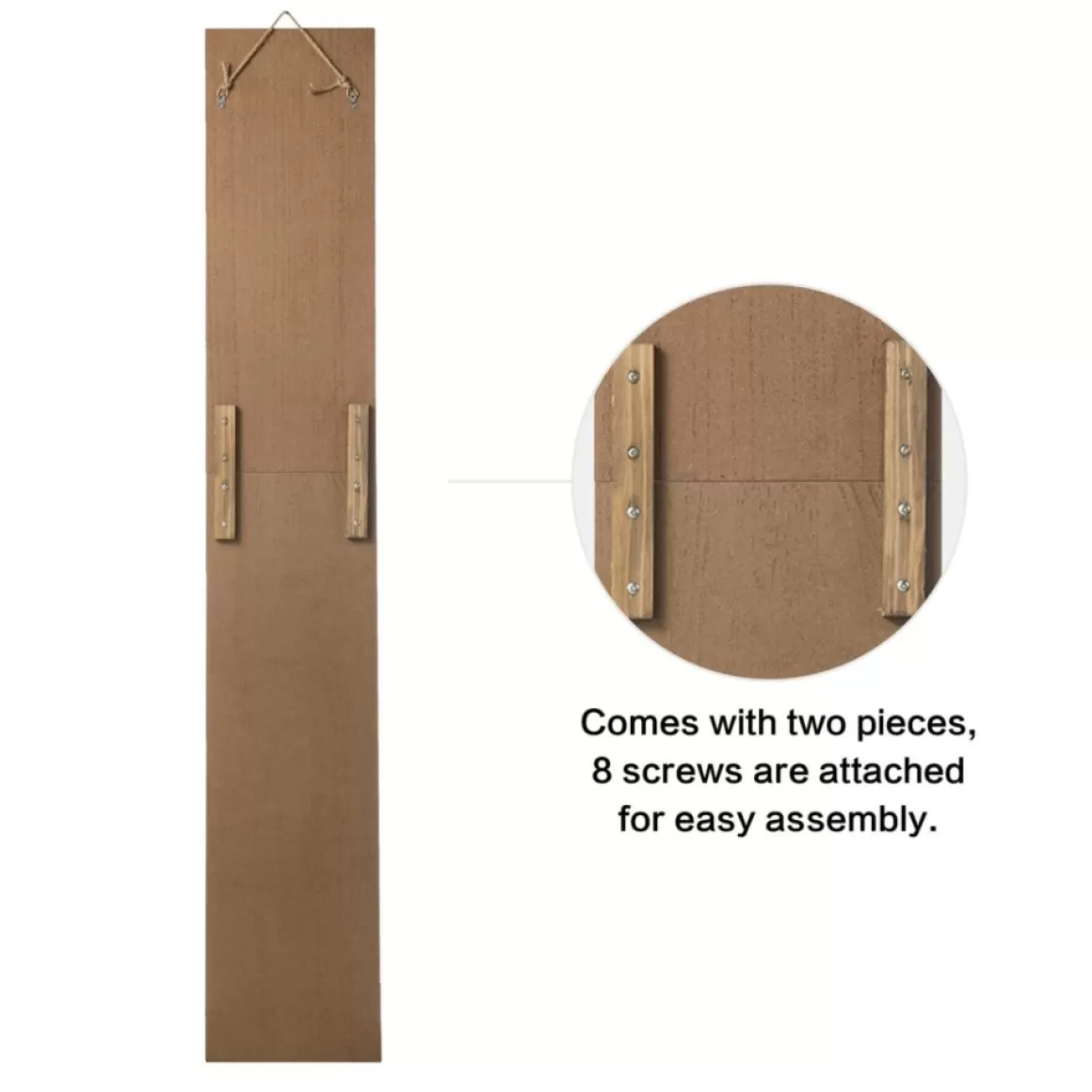 Glitzhome 60" Wooden Welcome Porch Sign W/4 Interchangeable Wreaths