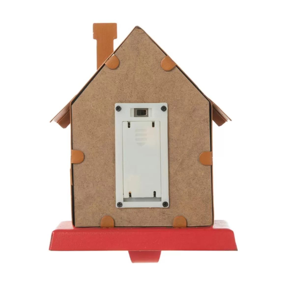 Glitzhome 6.75" H Marquee Led Metal Gingerbread House Stocking Holder