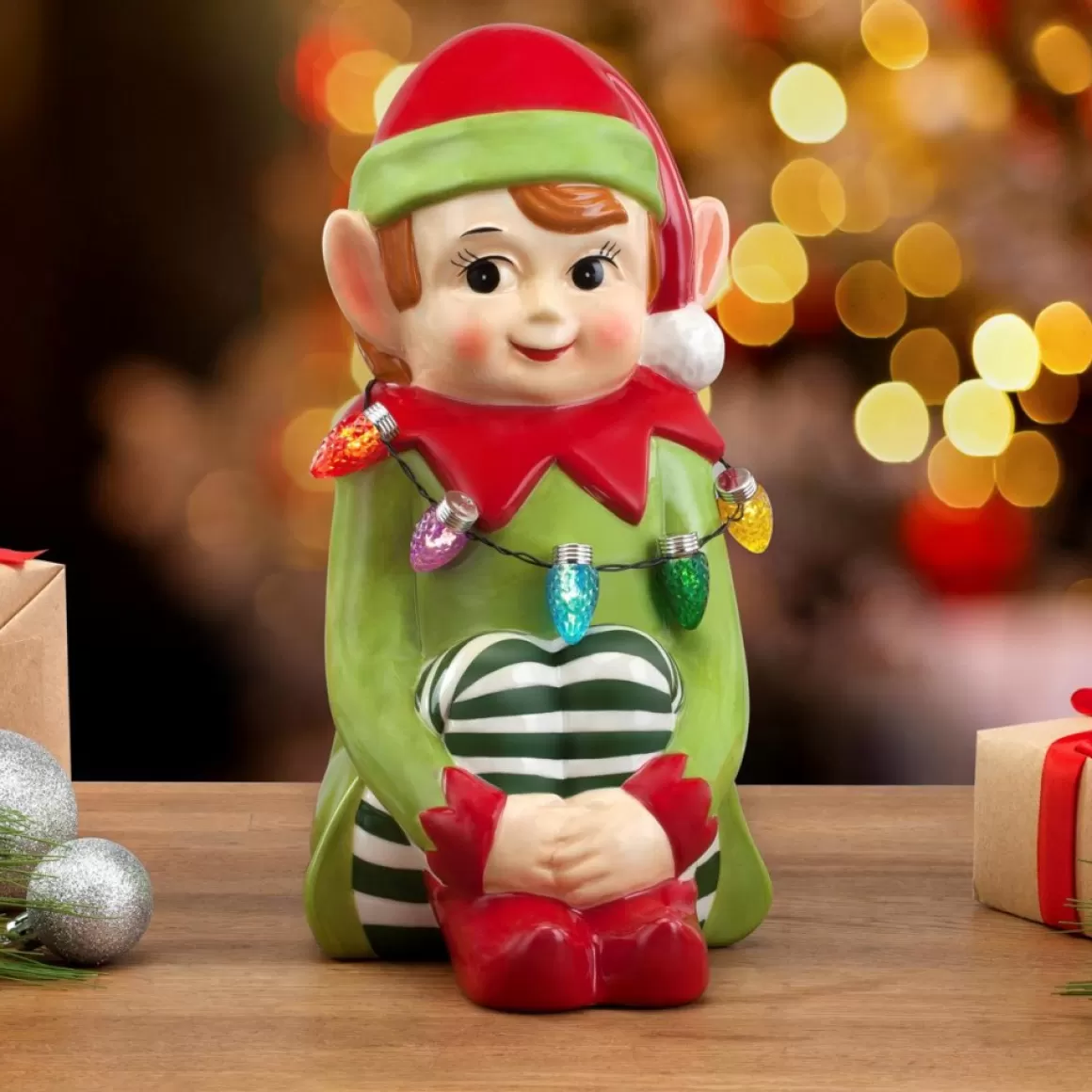 Mr. Christmas Nostalgic Holiday Figure With Led Lights And Timer