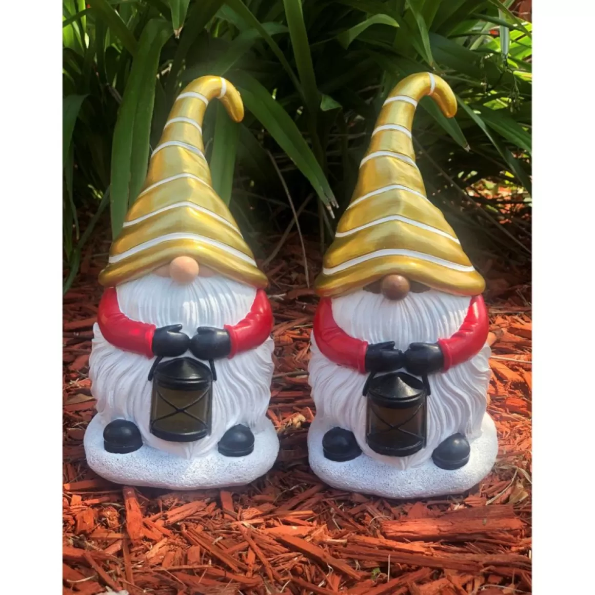 Winter Lane Set Of 3 Led Holiday Gnomes With 4-Hour Timers